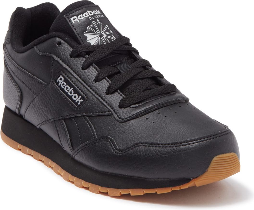 Reebok Classic Harman Run FX9131 Mens Black Leather Lifestyle Sneakers Shoes